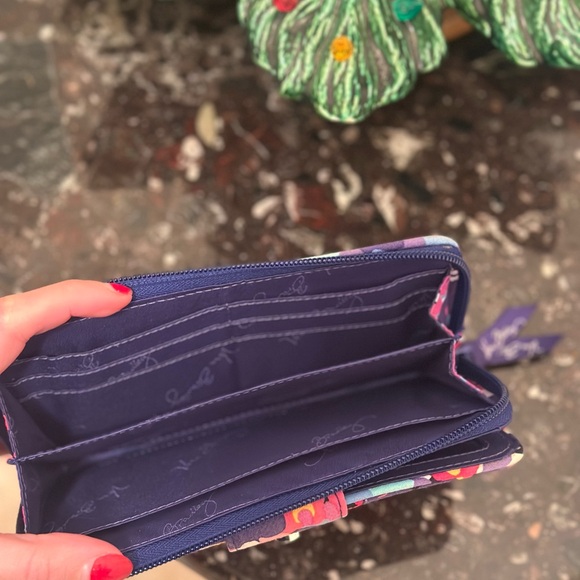 Vera Bradley Floral Wallet - Purple and Pink - Picture 3 of 3